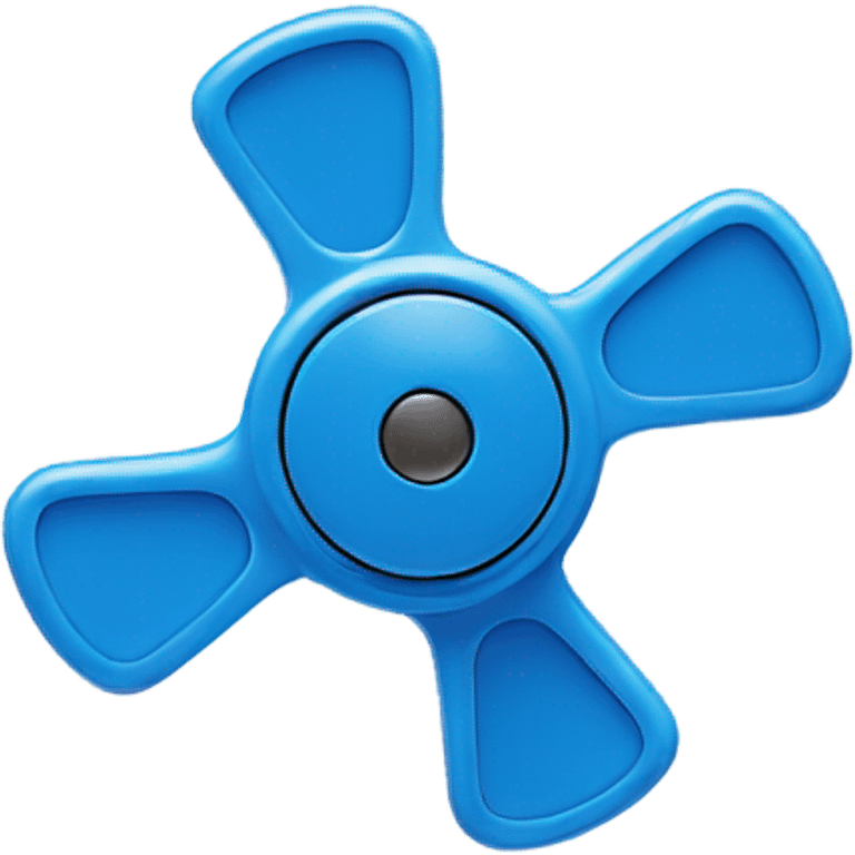 Blue fidget spinner  emoji