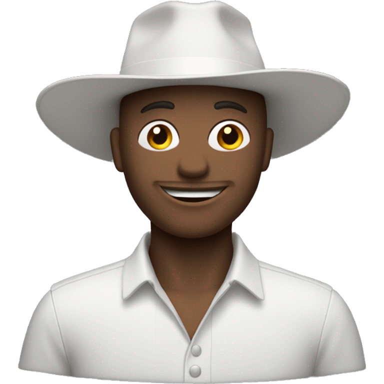 Un homme blanc avec un chapeau entrain d'applaudir  emoji