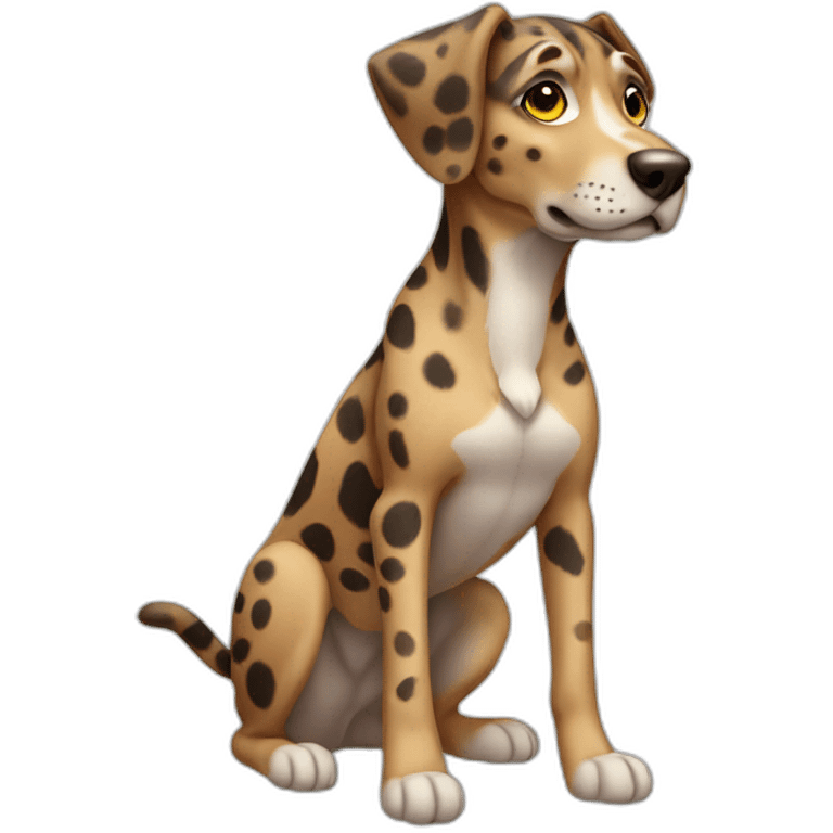 catahoula leopard dog full-body emoji