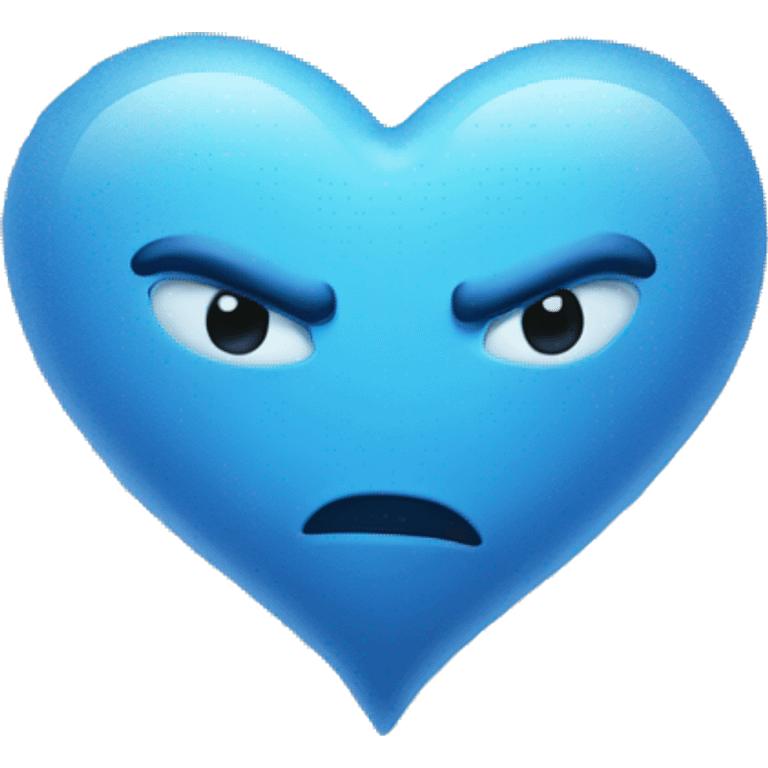 Blizzard-blue heart emoji