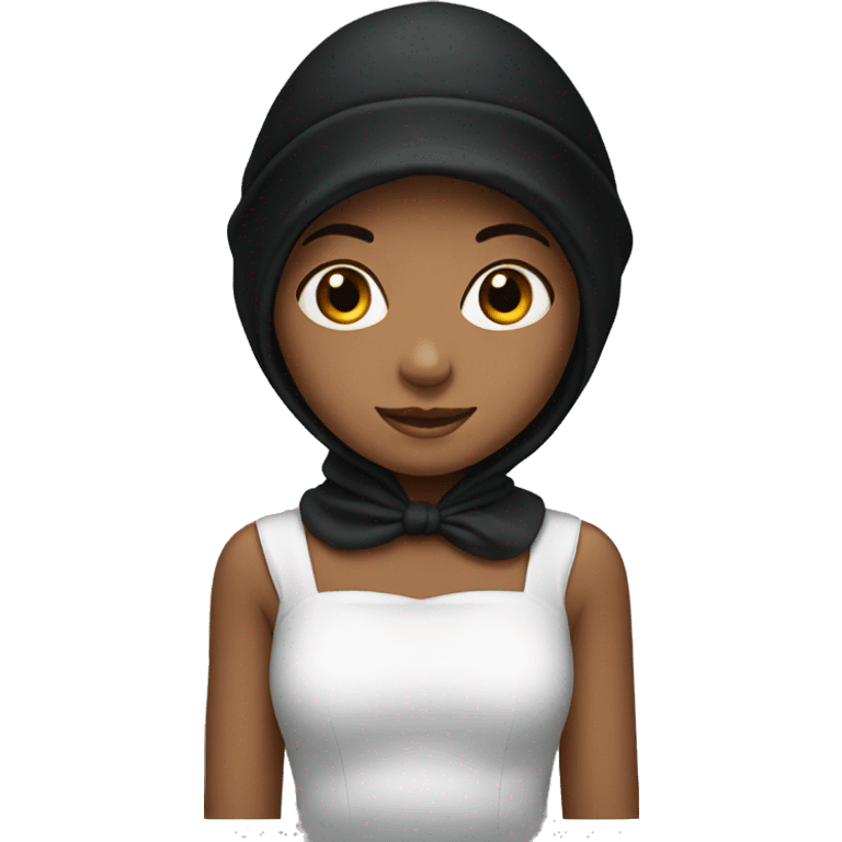 Girl with black bonnet  emoji