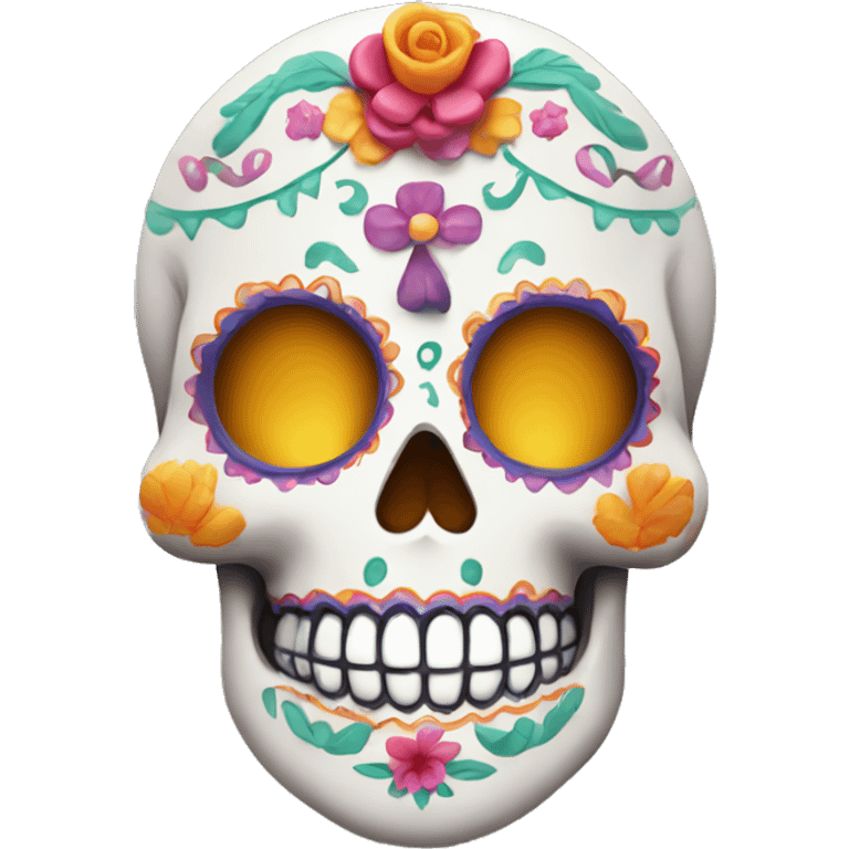 decorated sugar skull emoji