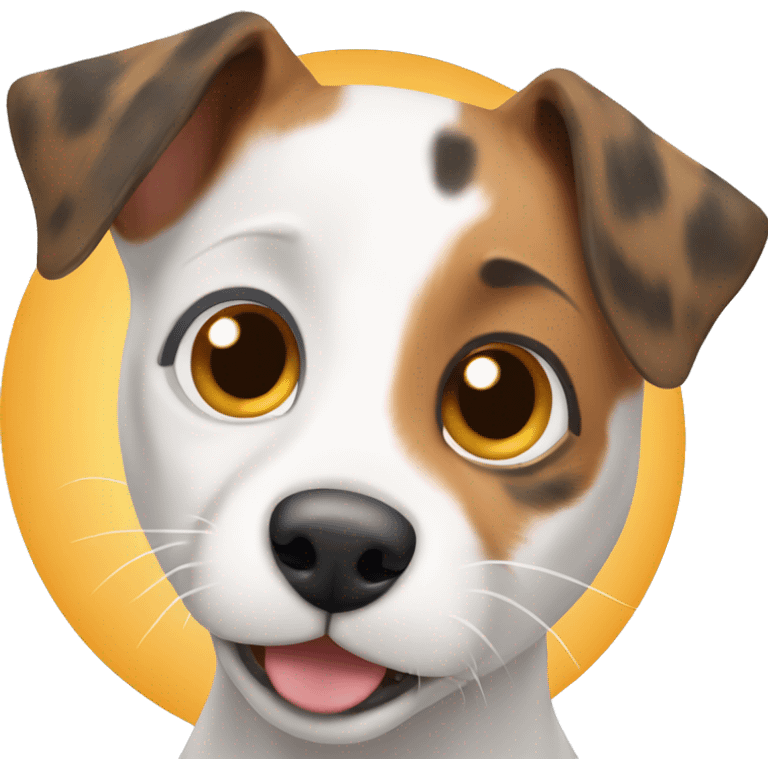 Dog Jack Russell and cat bengal emoji