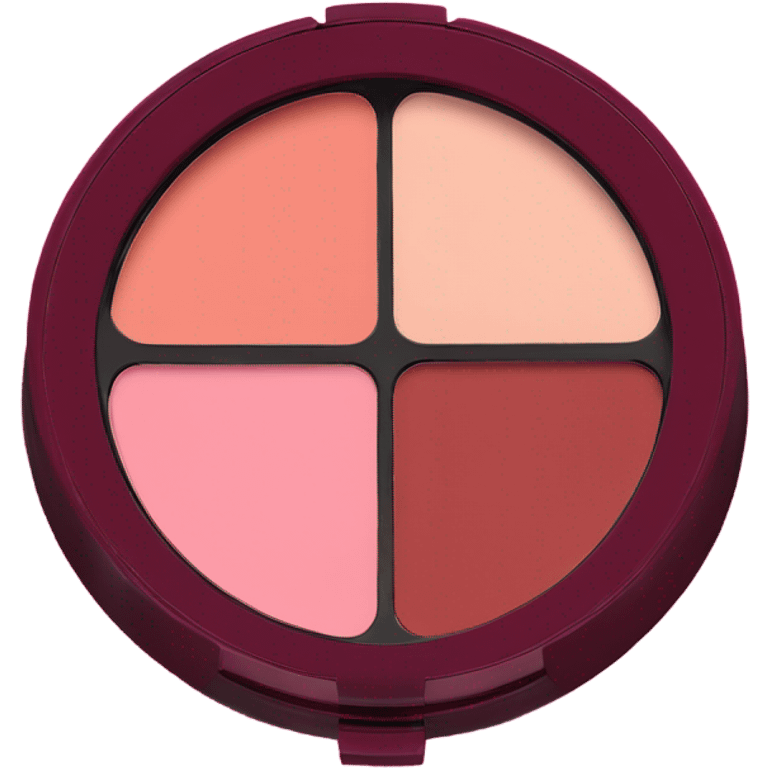 makeup powder compact burgundy blush emoji