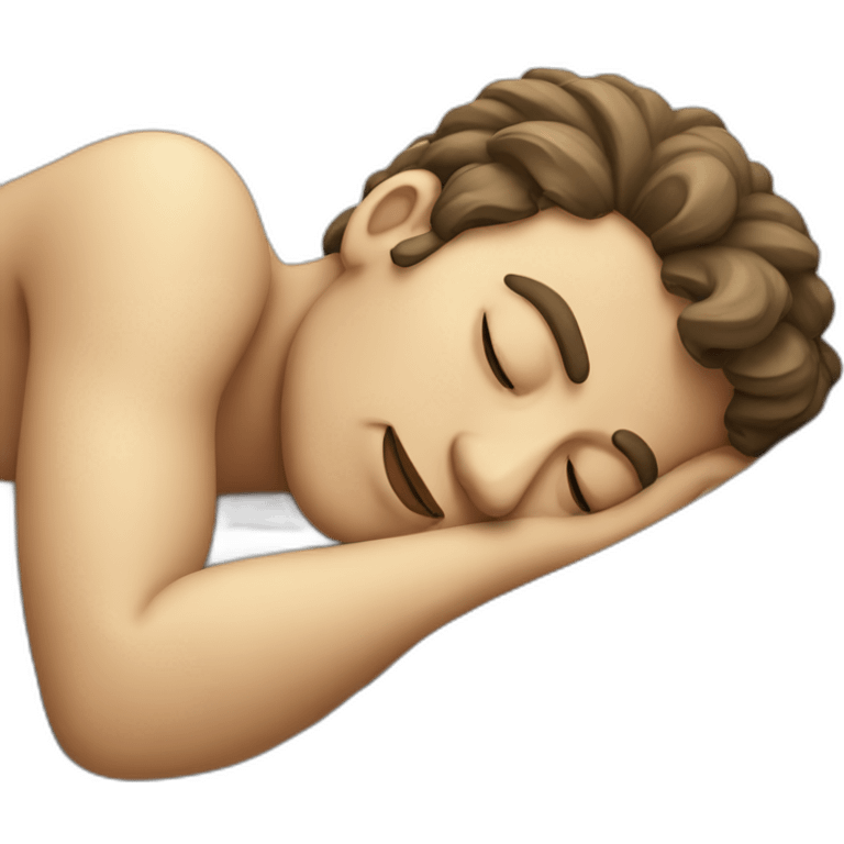 a sleeping genius emoji