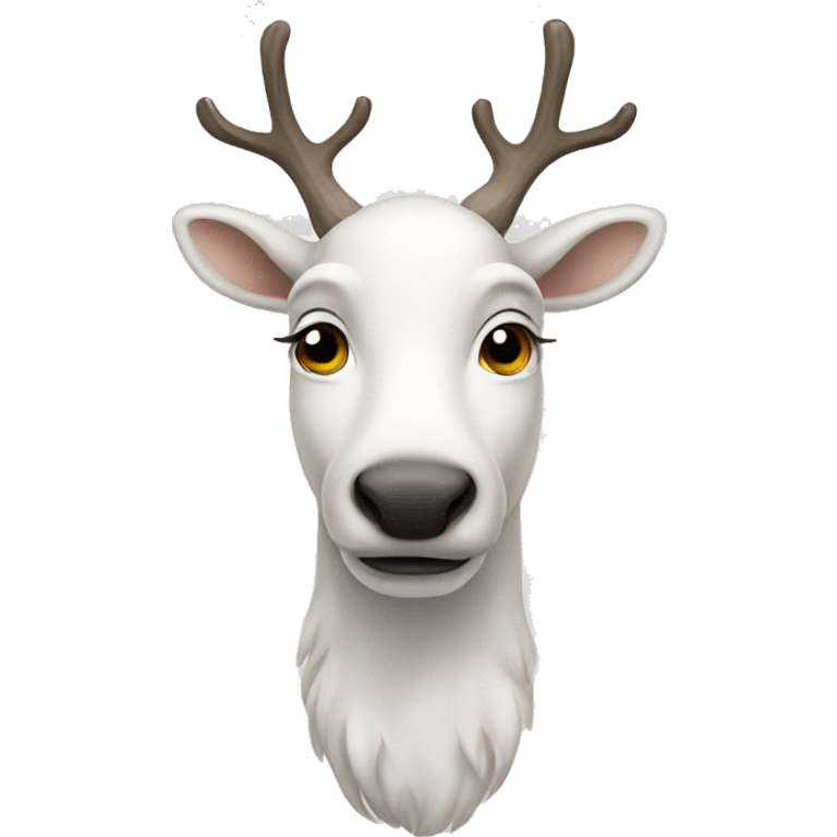 white-reindeer emoji