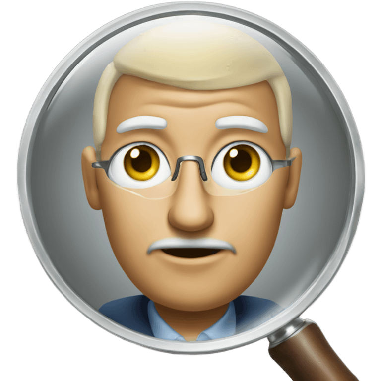 A conspiracy theorist with a magnifying glass  emoji