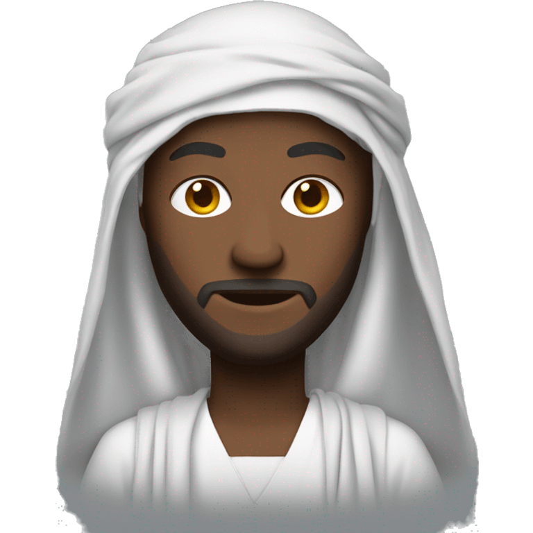 White man wear a djellaba emoji