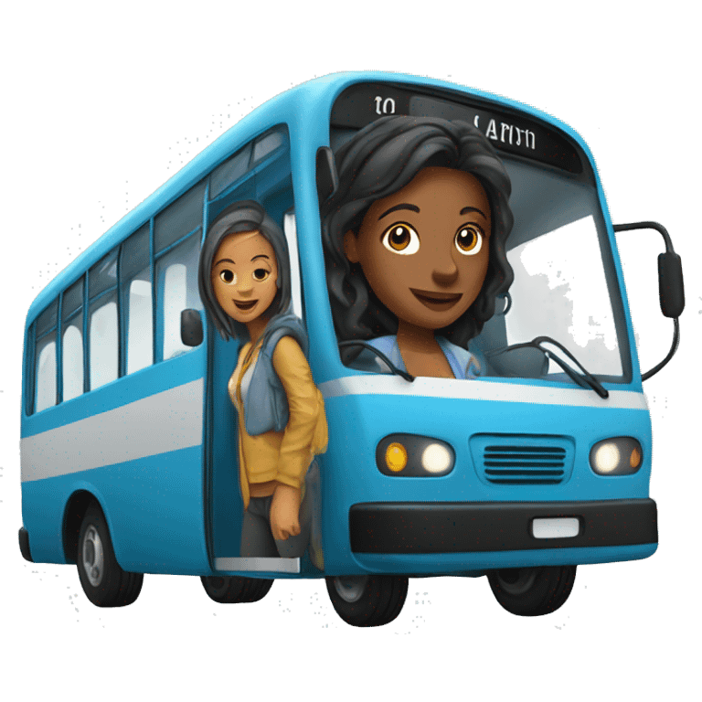 Bus with Woman emoji