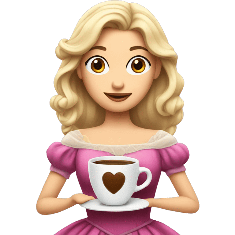 Princess with coffe emoji