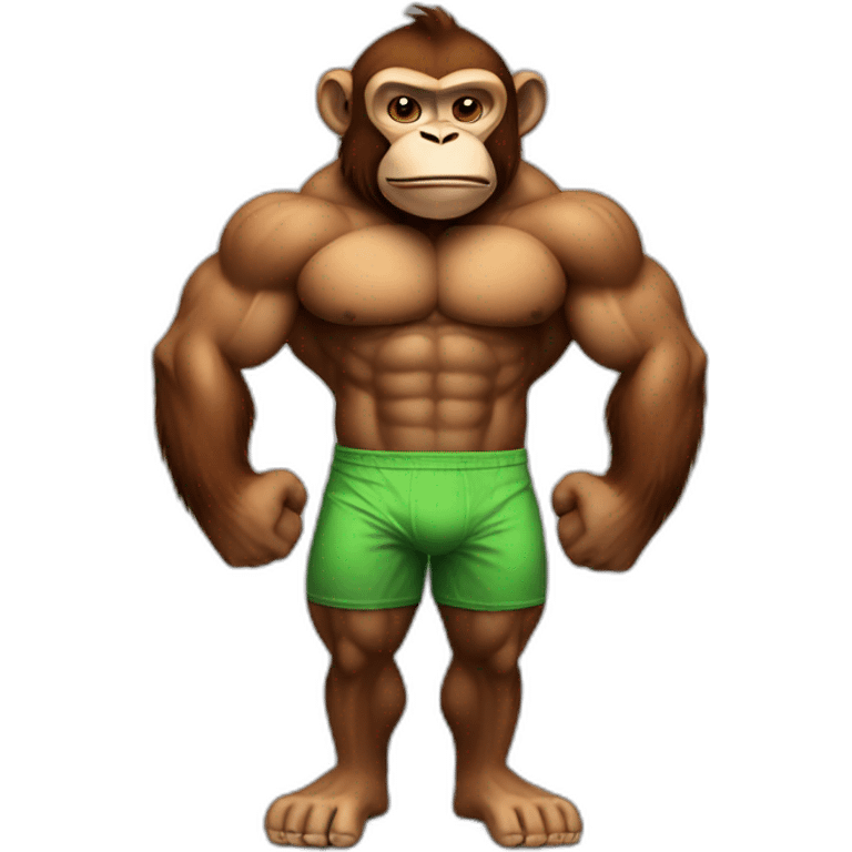 bodybuilder monkey emoji