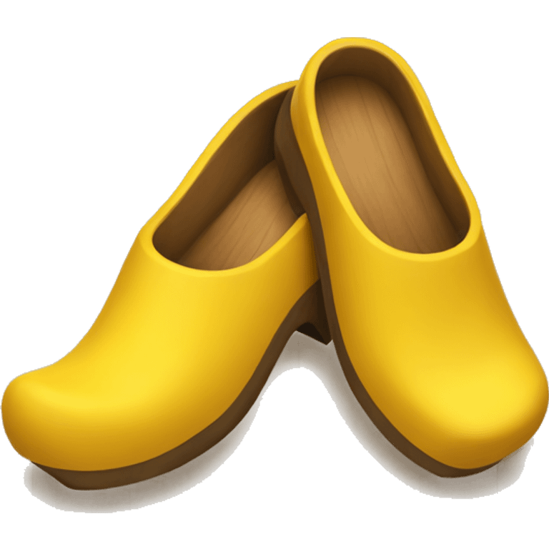 Yellow wooden clogs emoji