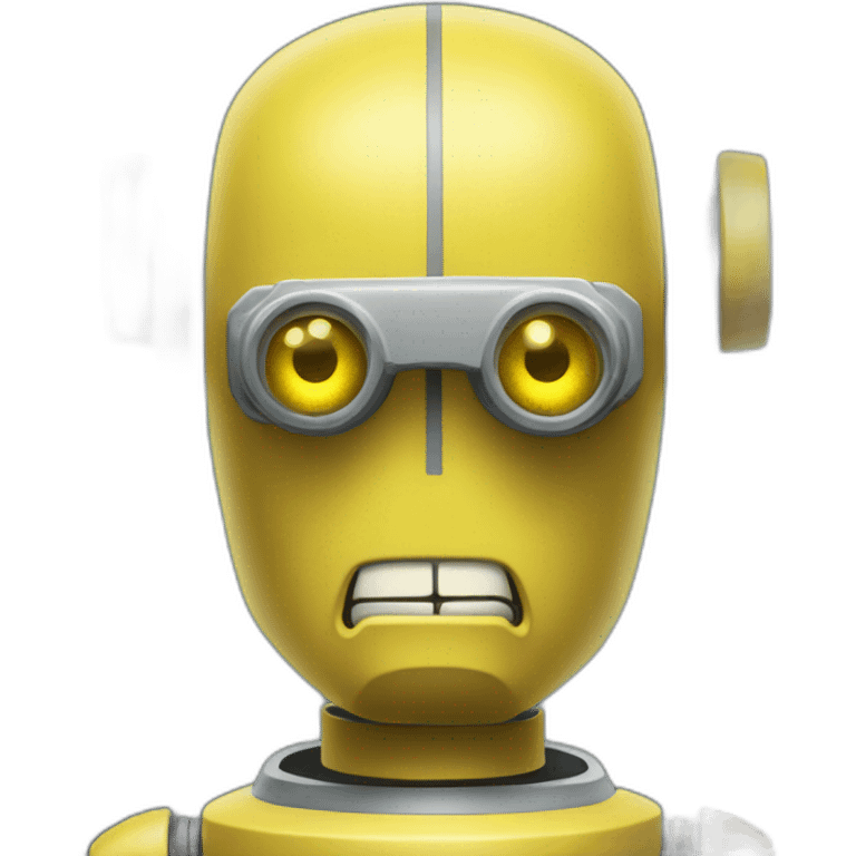 yellow robot in futurama style emoji