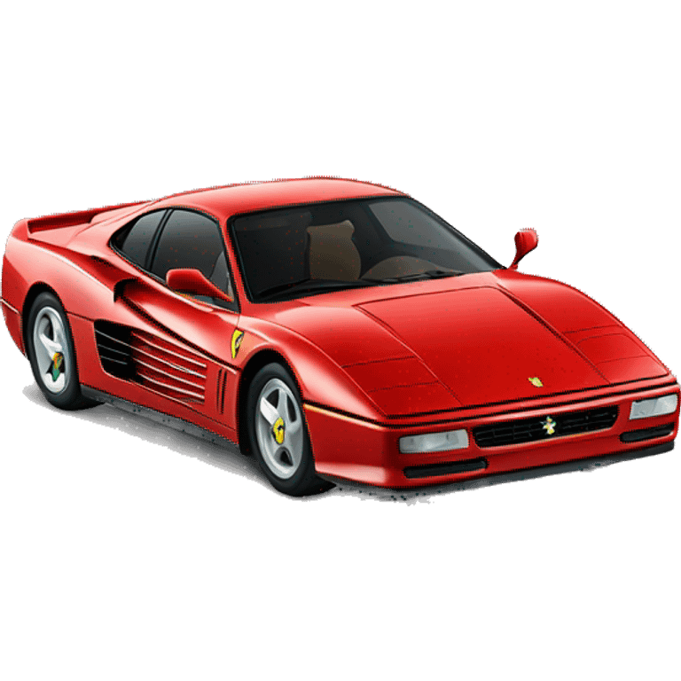 one red ferrari testarossa emoji