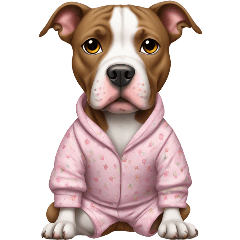 Pit bull in pajamas emoji