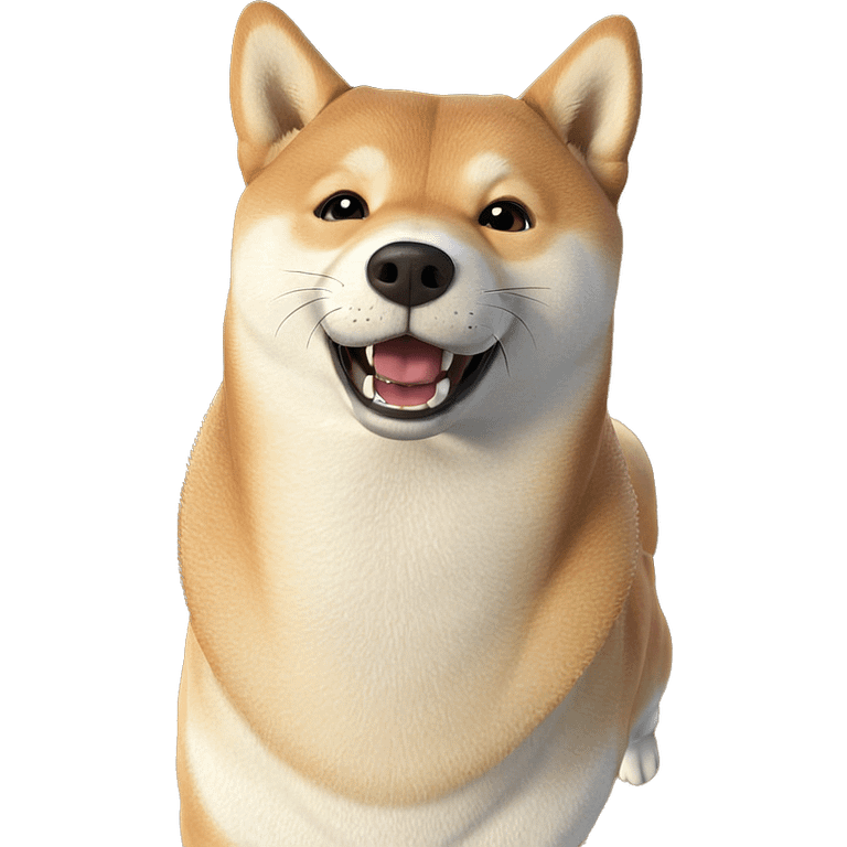 shiba inu with open mouth emoji