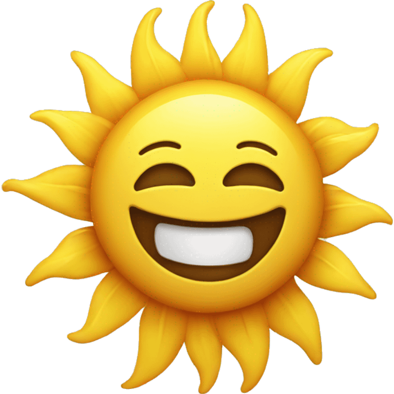 A happy sun emoji emoji