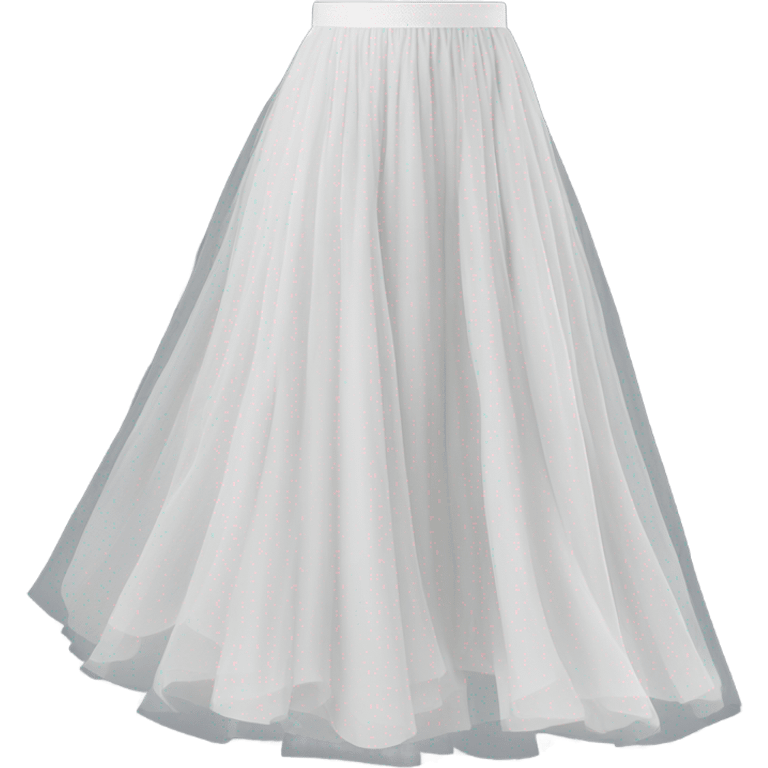 white tulle skirt emoji