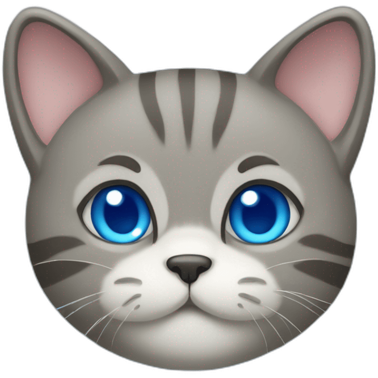 Blue cat lickimg paw emoji