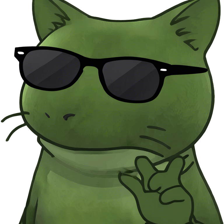 Cat with sunglasses emoji