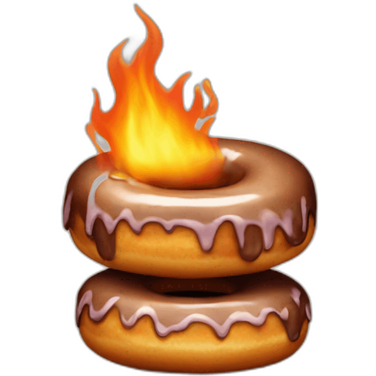 Burning donuts emoji