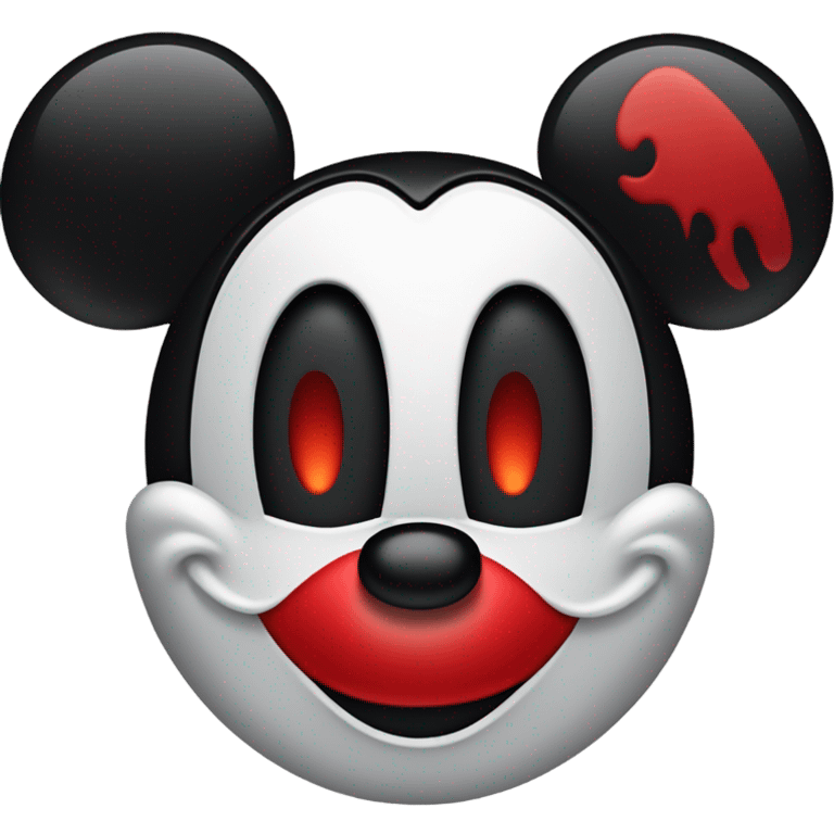 Mickey Mouse logo scary emoji