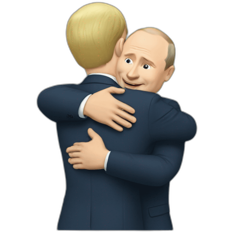 Putin hug Zelensky emoji