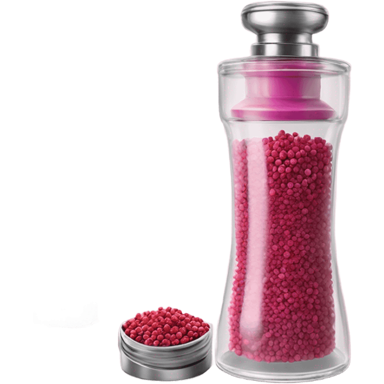 pink peppercorn in grinder bottle emoji