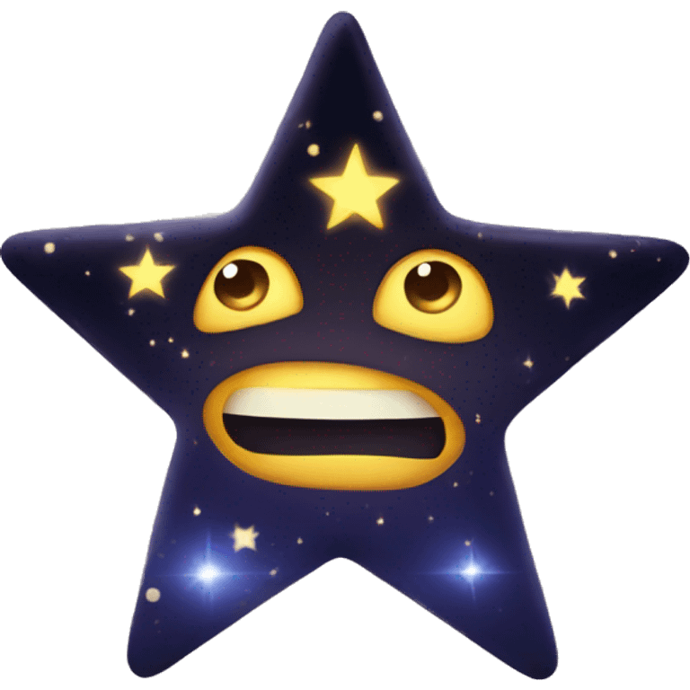 A star with glowing star like eyes  emoji