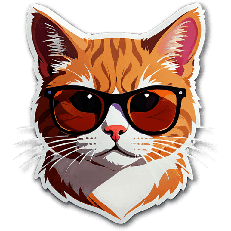 Cat with sunglasses emoji