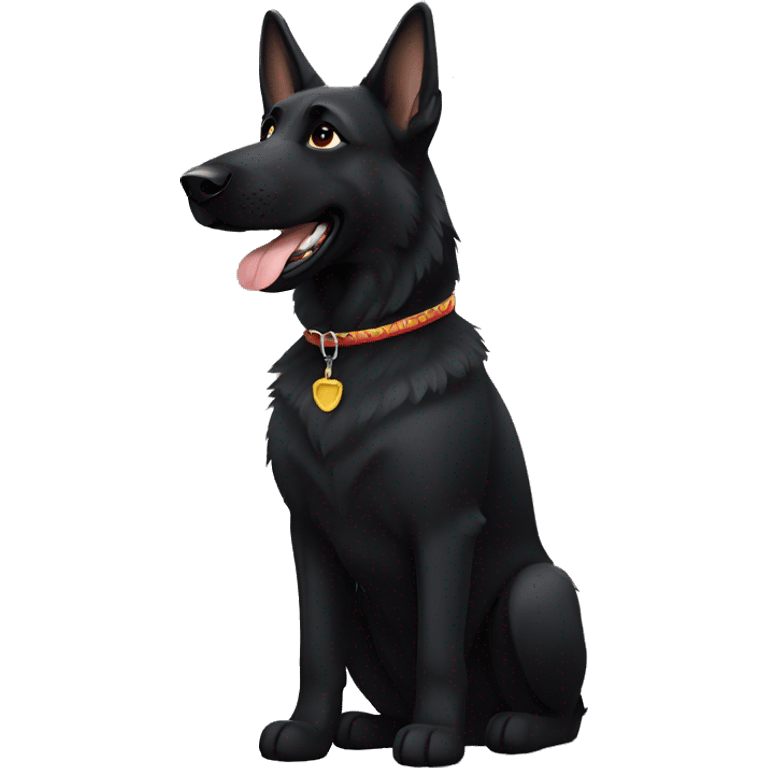 Black German shepherd emoji