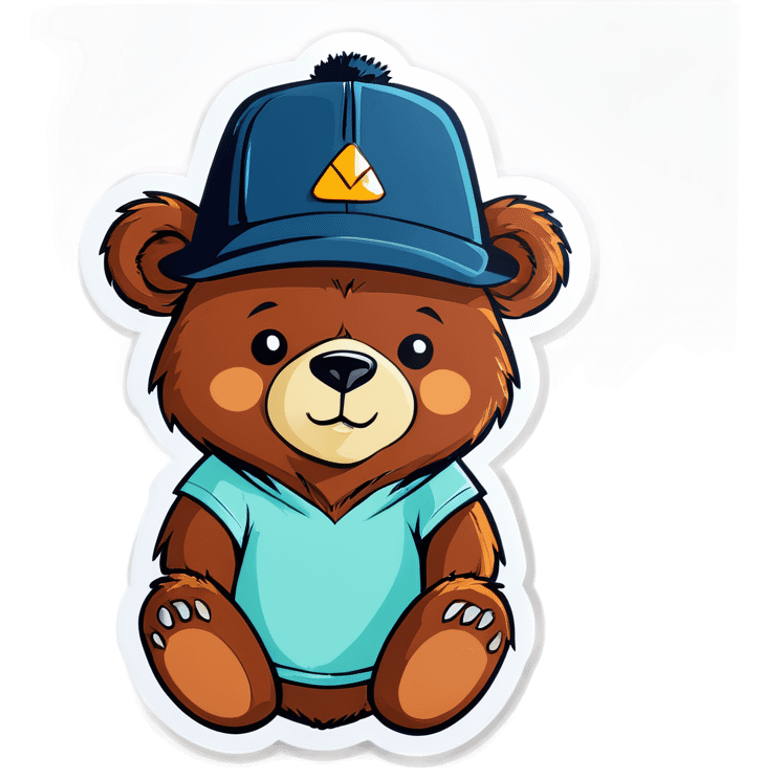 Bear wearing a hat emoji