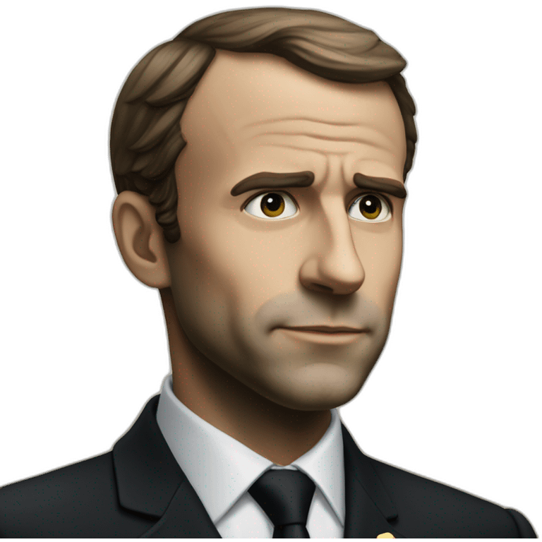 Macron noir emoji