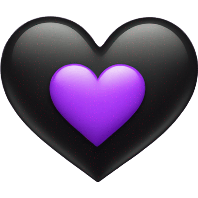 Heart with a purple inside and black on the outside  emoji