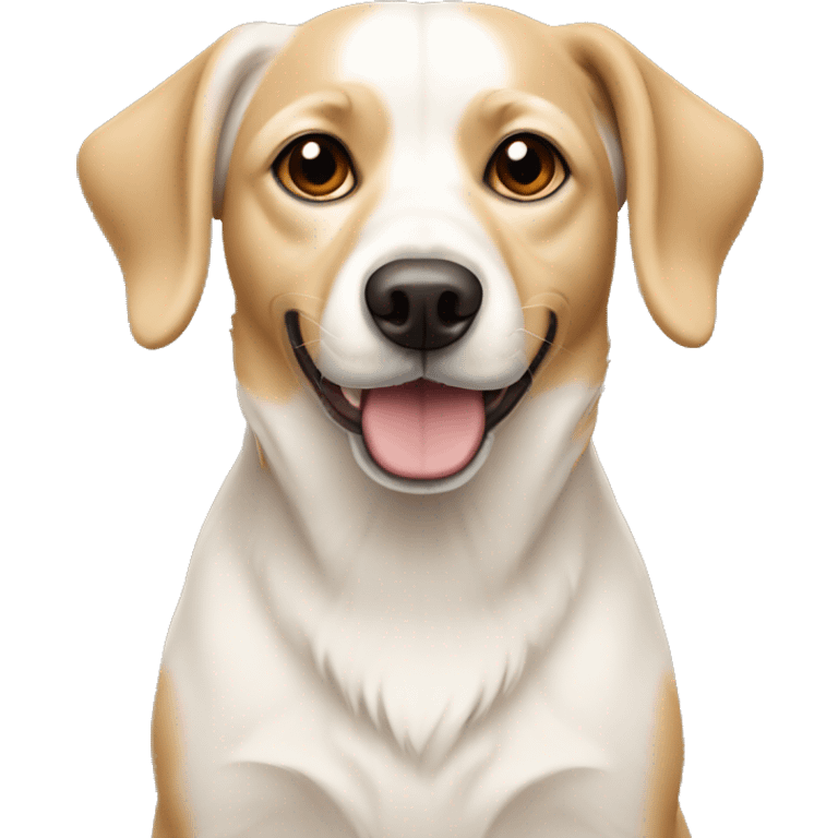 White and tan jackchi dog emoji