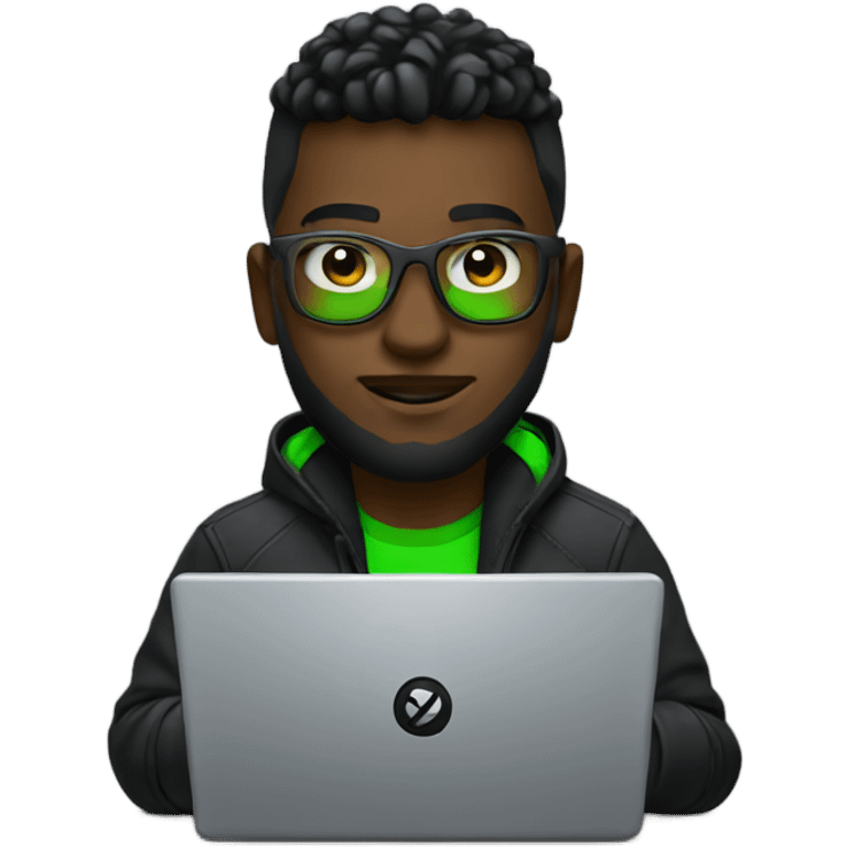 programmer with razer laptop emoji