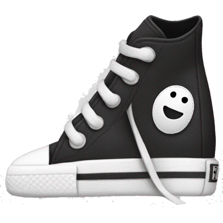 black and white converse  emoji