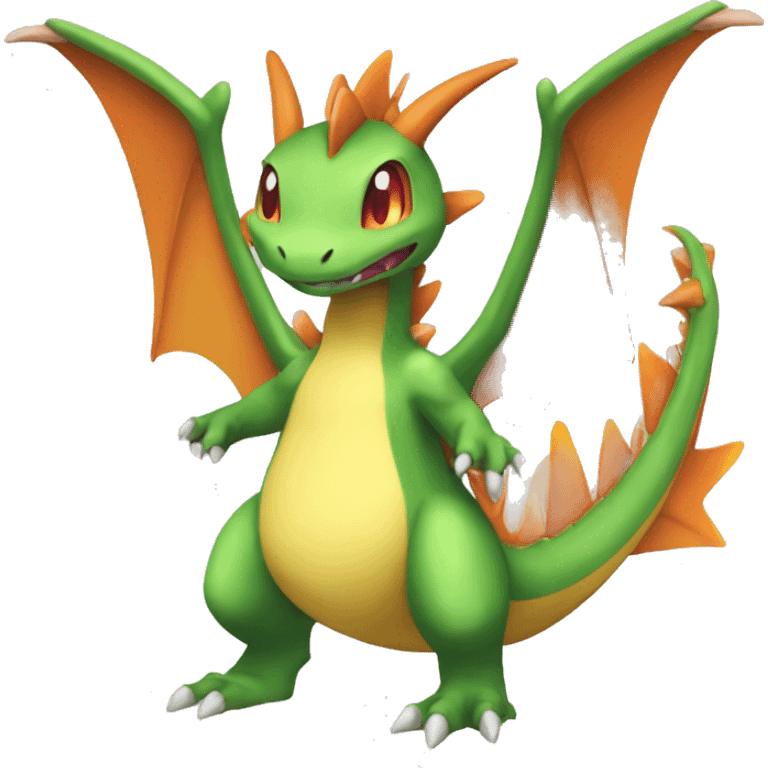 Metallic Flygon-Charizard full body emoji