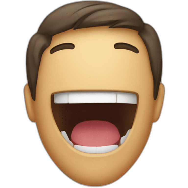 a person with a wide open mouth in profile emoji