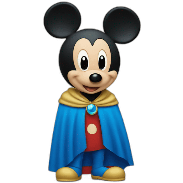 Mickey mouse with blue cape emoji