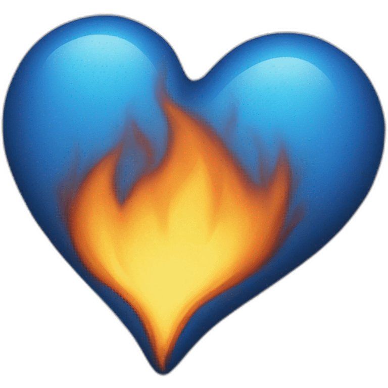 burning blue heart emoji