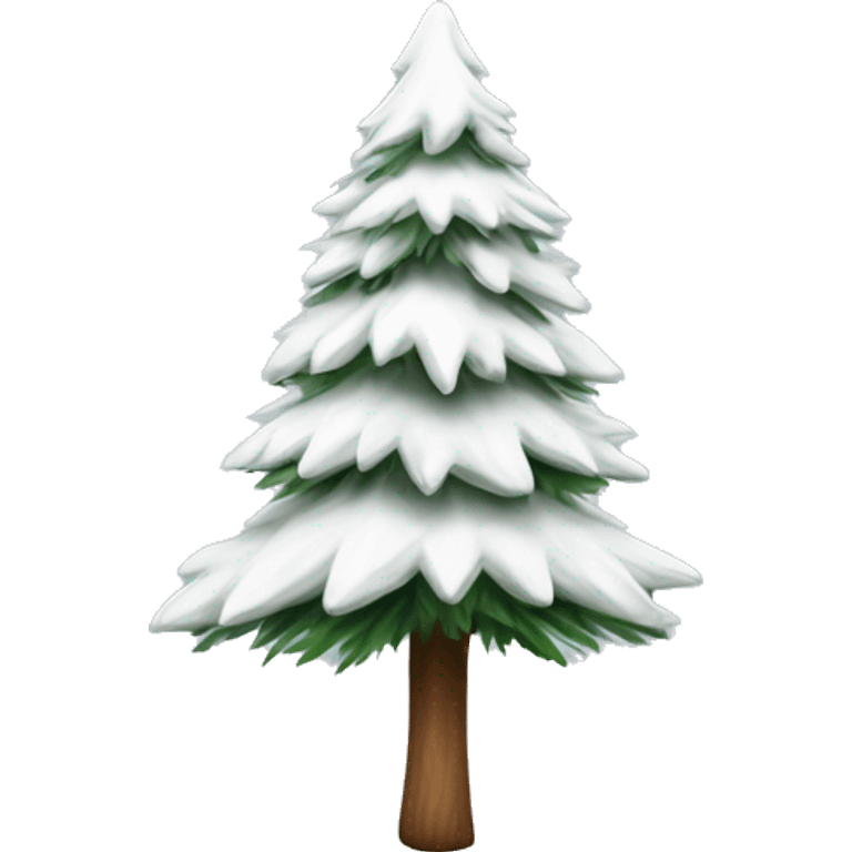  actual white fir christmas tree isolated.  emoji