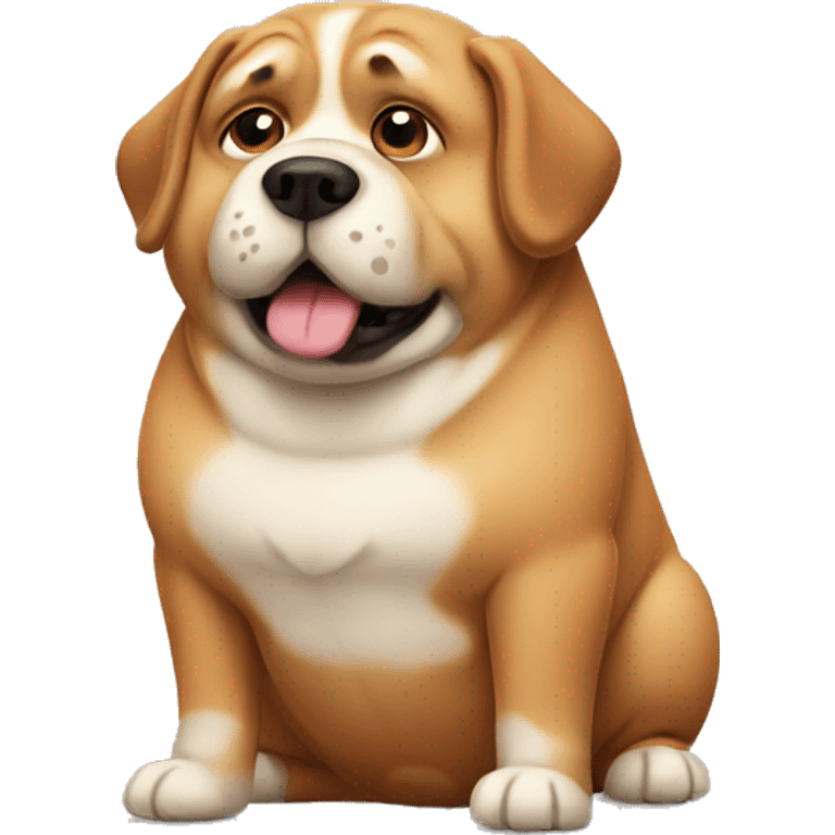 Fat chunky dog emoji