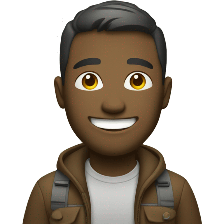 smiling male in outdoor setting emoji