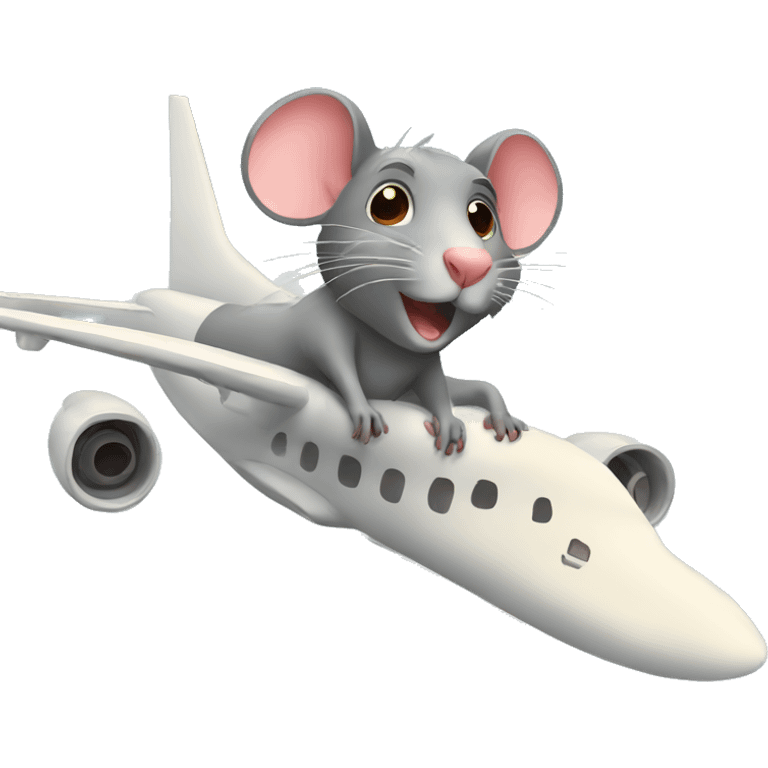 rat on an airplane emoji