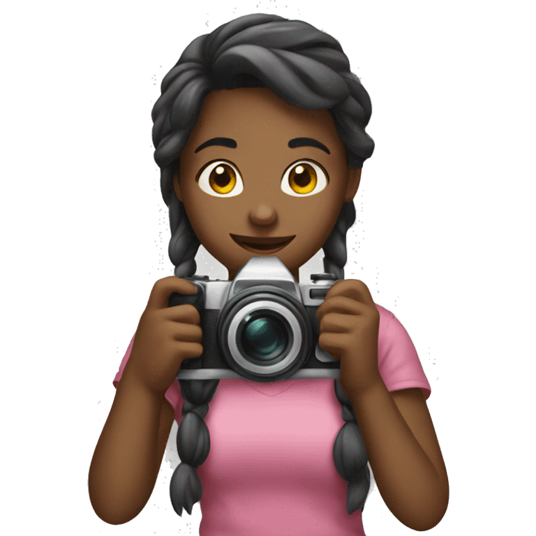 a girl taking photo emoji