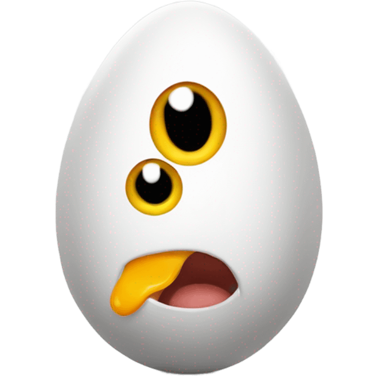 egg with a surprised face emoji