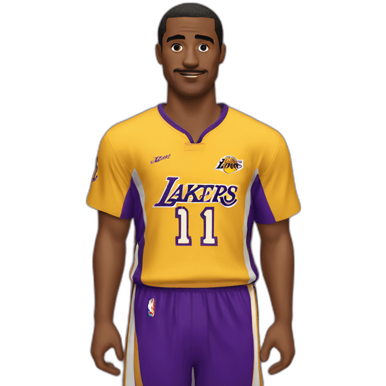 romario wearing yellow lakers jersey emoji