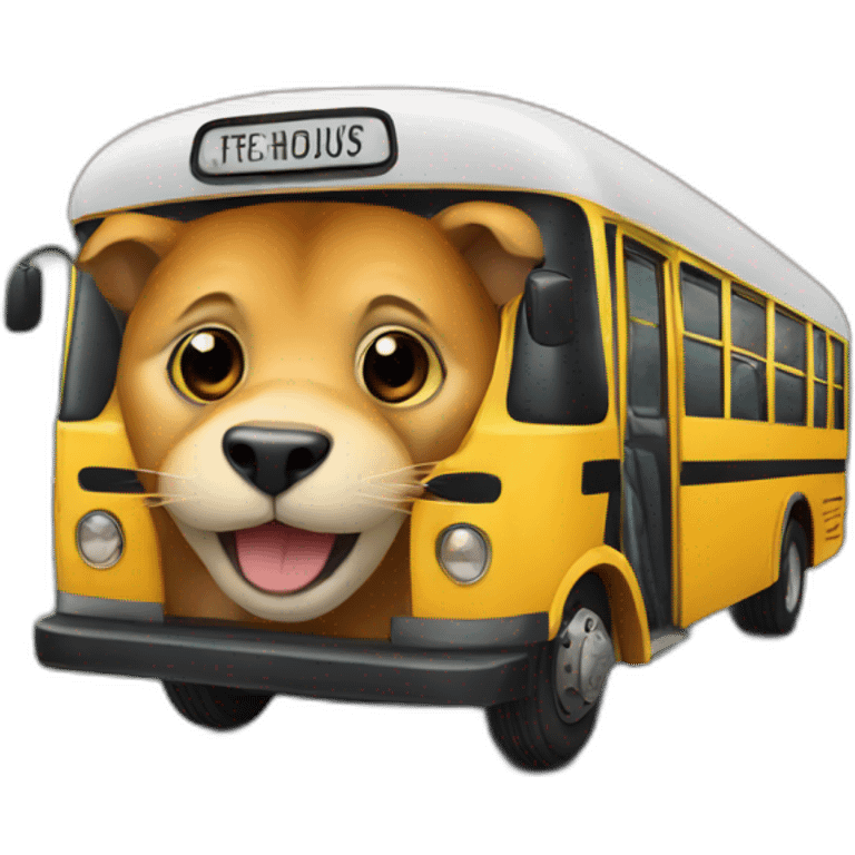 Animal in bus emoji