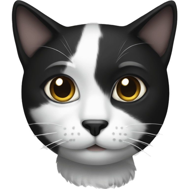 Black and white cat emoji